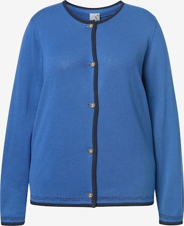 Ulla Popken Gebreid vest in Blauw: voorkant