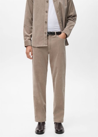 MANGO MAN Regular Hose 'Pompeia' in Braun: Vorderseite