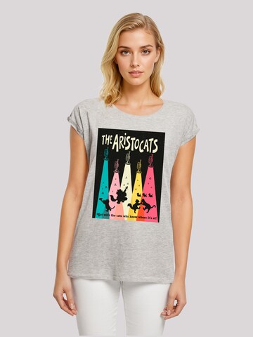 T-shirt 'Disney Aristocats Get With The Cats' F4NT4STIC en gris : devant