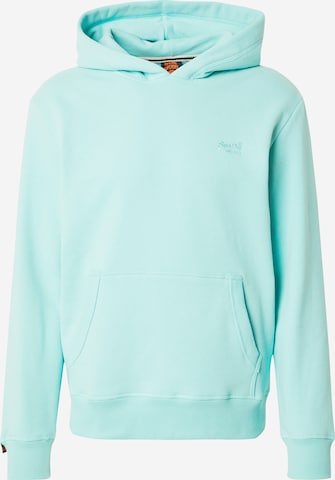 Sweat-shirt 'Essential' Superdry en vert : devant