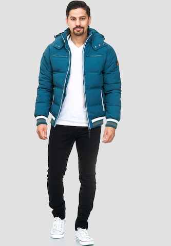 INDICODE JEANS Winter Jacket 'Marlon' in Blue