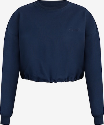 Smilodox Crop Sweatshirt ' Triana ' in Blau: Vorderseite