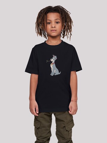 F4NT4STIC Shirt 'Disney Susi und Strolch Spaghetti Heart' in Zwart: voorkant