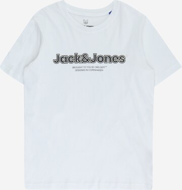 Jack & Jones Junior Футболка 'LAKEWOOD' в Белый: спереди