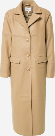 NA-KD Between-Seasons Coat in Beige: front