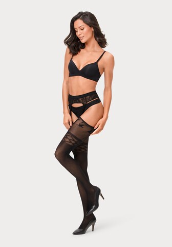 PETITE FLEUR GOLD Crotchless Lingerie in Black