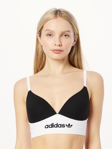 ADIDAS ORIGINALS Triangle Bra in Black: front