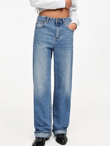 Pull&Bear Wide Leg Farkut värissä sininen: etupuoli