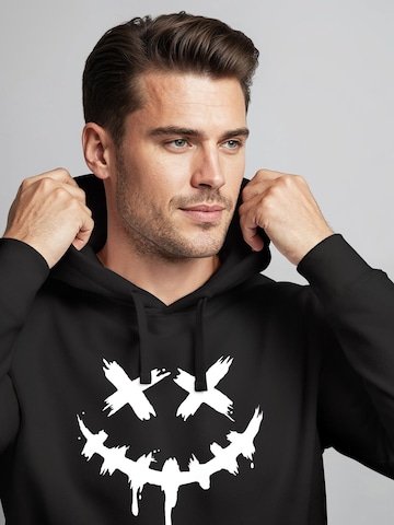 Neverless Sweatshirt 'Smile Face' in Black