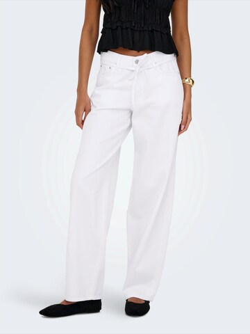 ONLY Wide leg Jeans 'ONLGianna' in White: front