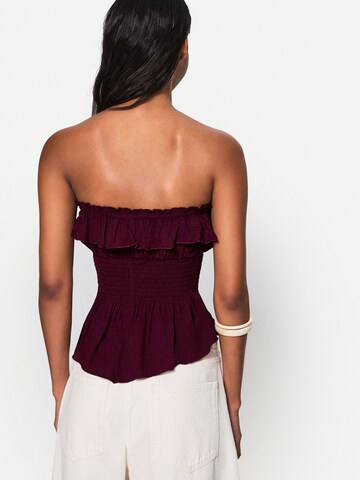 Bershka Top | rdeča barva