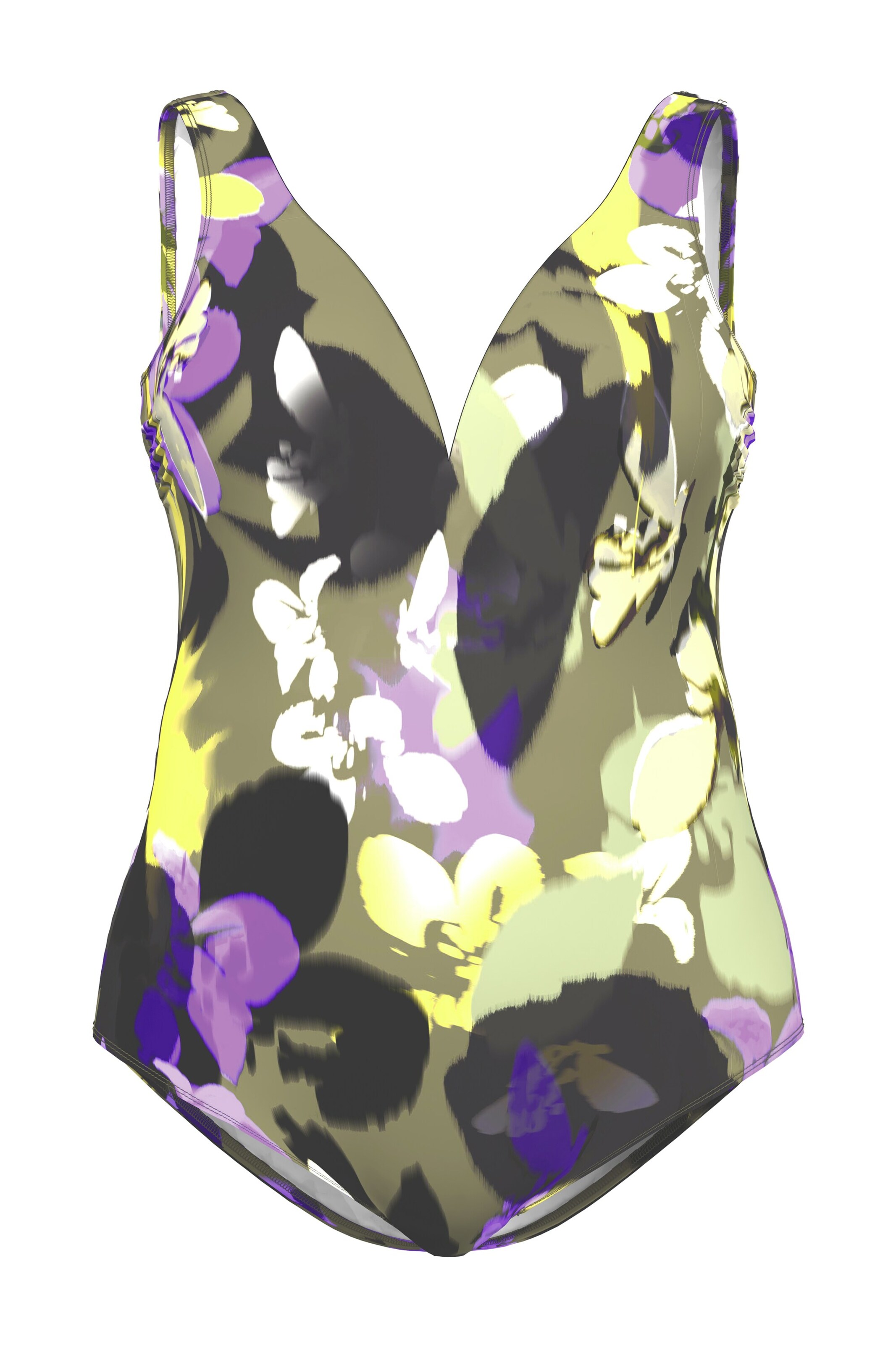 Ulla Popken Triangel Badeanzug in Grün: Vorderseite