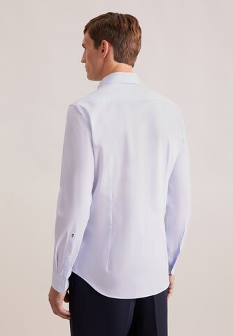 Coupe slim Chemise business 'Schwarze Rose' SEIDENSTICKER en violet