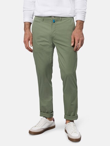 Pantalon chino 'Futureflex' PIERRE CARDIN en vert : devant