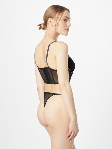 Nasty Gal Set : Korsett und String in Schwarz