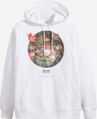 LEVI'S Sweatshirt 'T2 RELAXED' in grün / mischfarben / hellrot / schwarz / weiß, Produktansicht