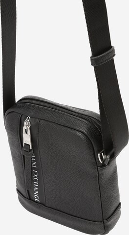 Borsa messenger di ARMANI EXCHANGE in nero: frontale