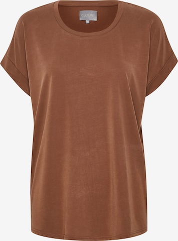 CULTURE - Camiseta 'Kajsa' en marrón: frente