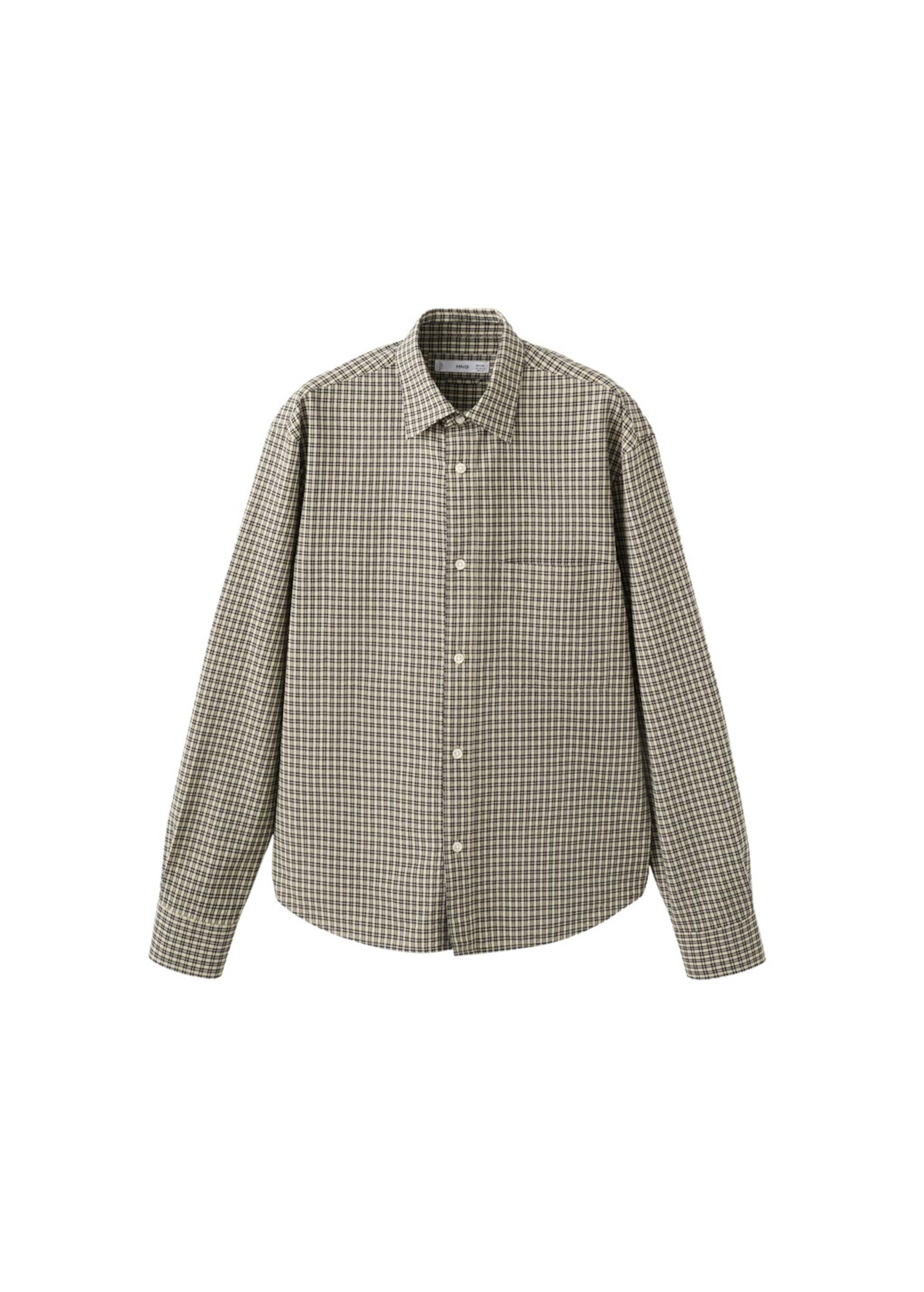 MANGO MAN Regular Fit Hemd in Beige: Vorderseite
