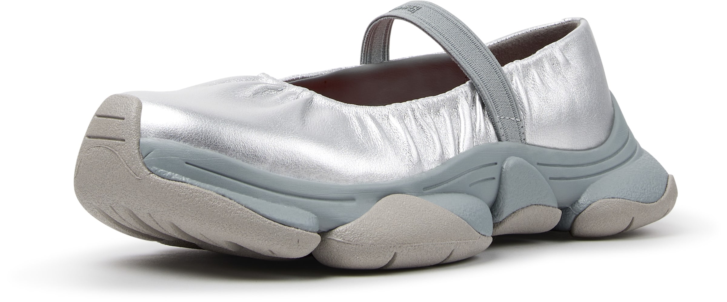 CAMPER - Bailarinas con hebilla ' Karst 2 ' en plata: frente