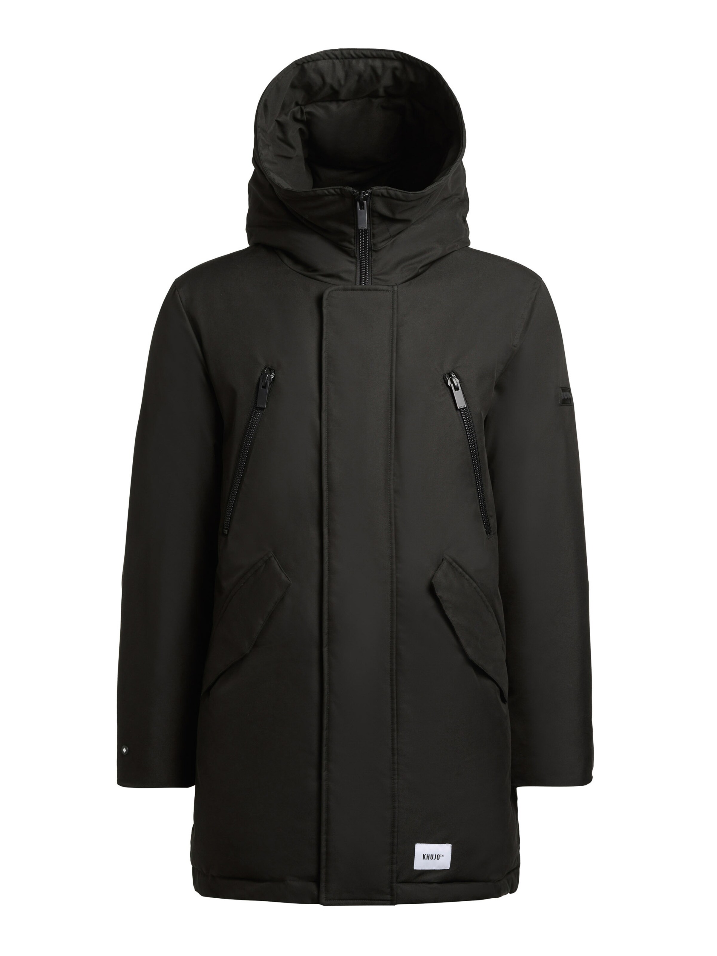 Parka d’hiver 'Nate' khujo en noir : devant