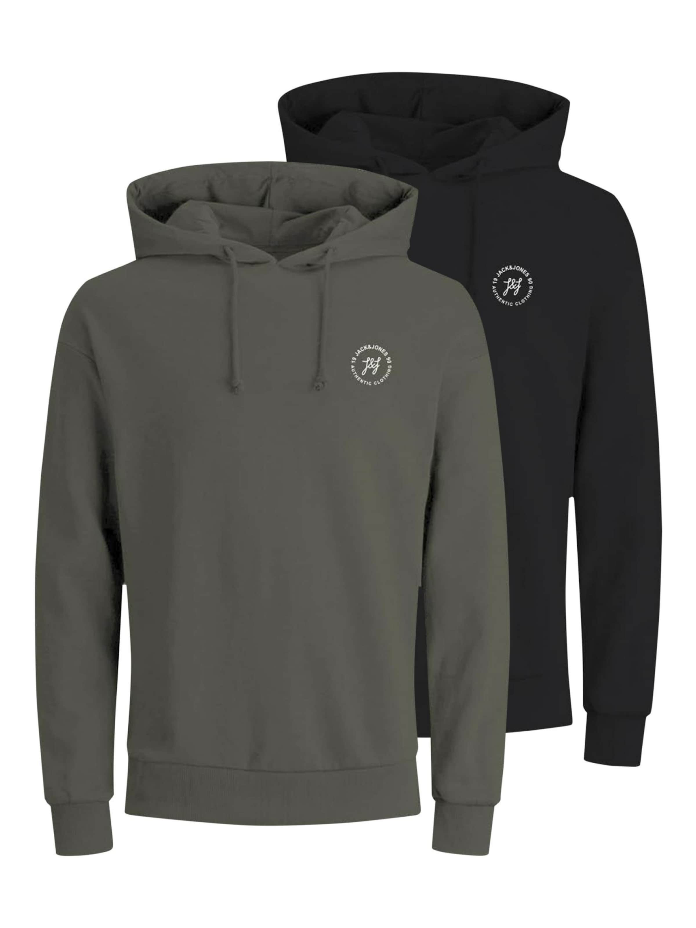 JACK & JONES Sweatshirt 'Jaxon' in Groen: voorkant