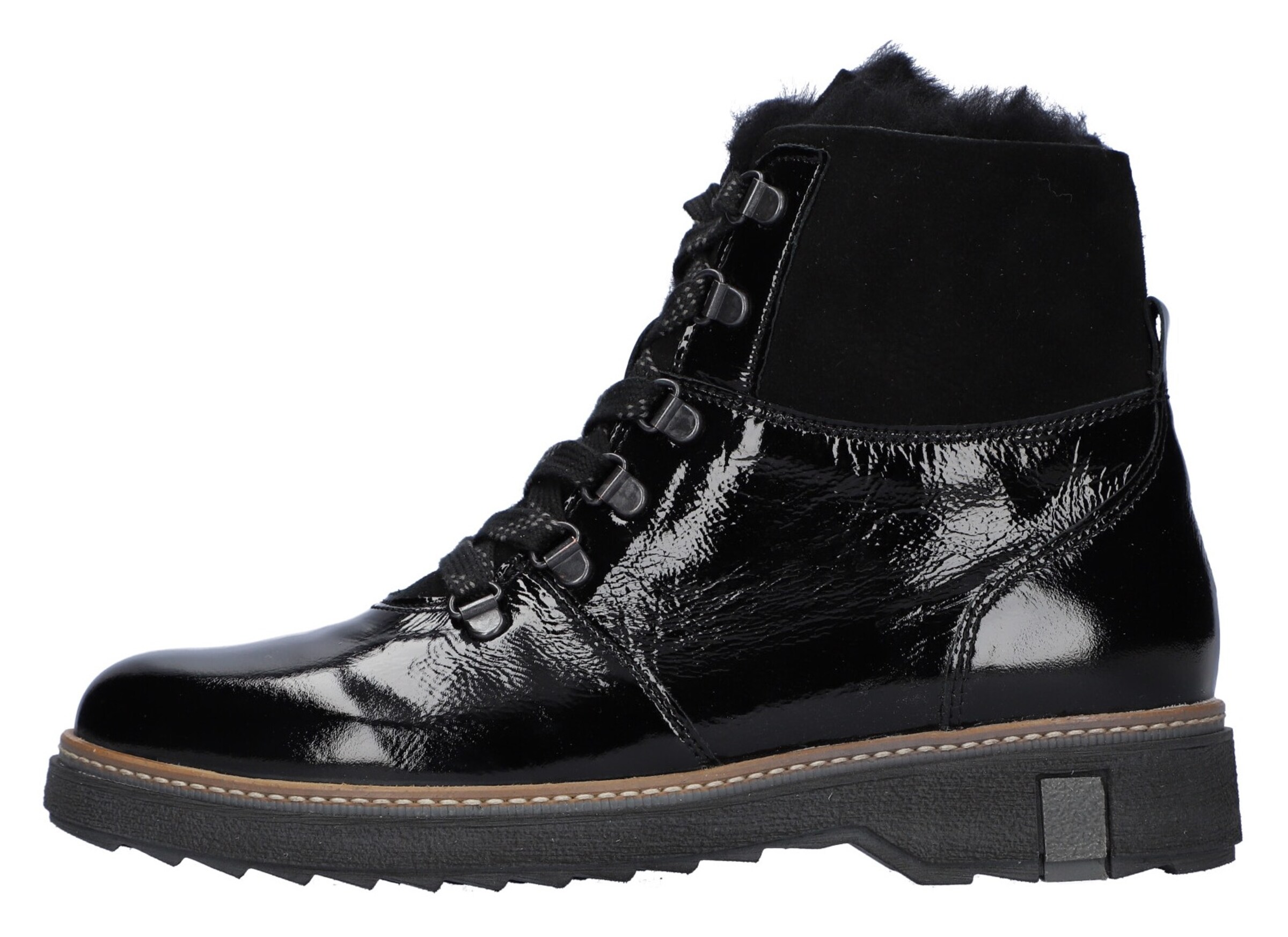 WALDLÄUFER Lace-Up Ankle Boots in Black
