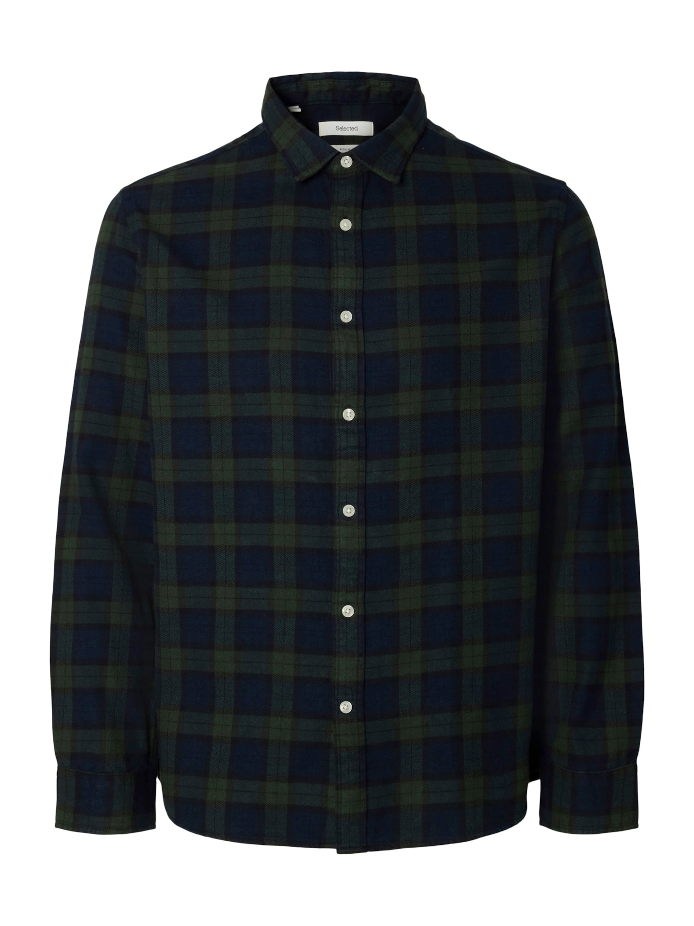 SELECTED Regular Fit Hemd 'SLHREGNoah' in Grün: Vorderseite