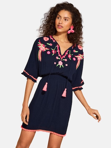 love & roses Φόρεμα παραλίας σε μπλε: μπροστά