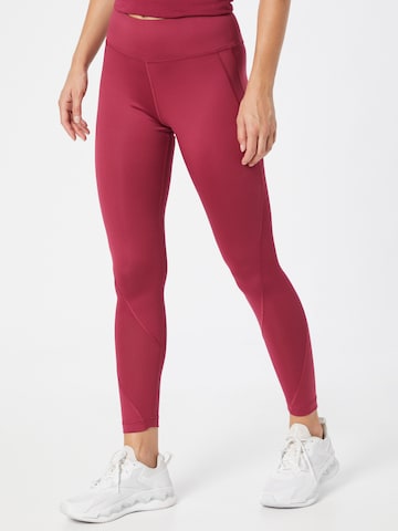 Skinny Pantalon de sport 'Workout Ready' Reebok en rouge : devant