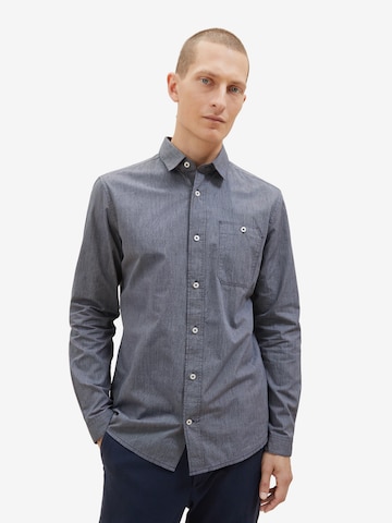 TOM TAILOR - Ajuste regular Camisa en azul: frente