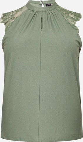 Vero Moda Curve Bluse 'MILLA' in Grün: predná strana