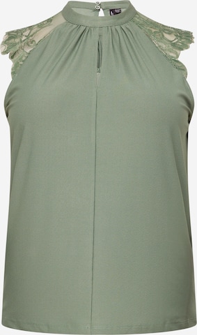 Camicia da donna 'MILLA' di Vero Moda Curve in verde: frontale