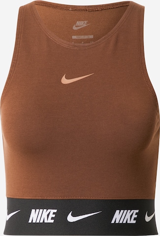 Nike SportswearTop - smeđa boja: prednji dio