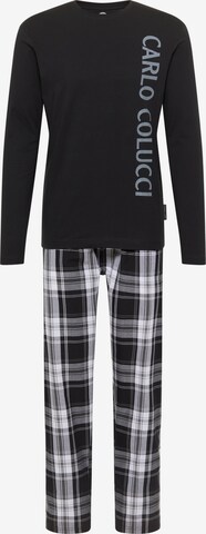 Carlo Colucci Long Pajamas 'D'Alpaos' in Black: front