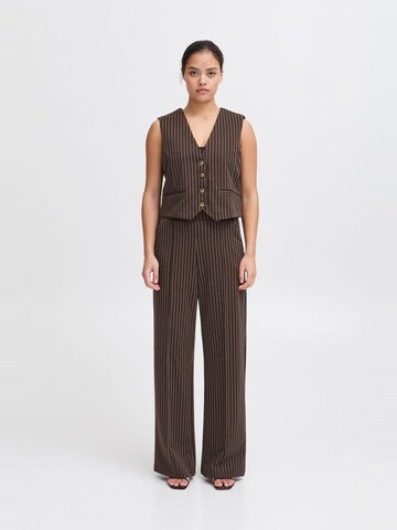 ICHI Suit vest ' IXKATE PINSTRIPED WA ' in Brown