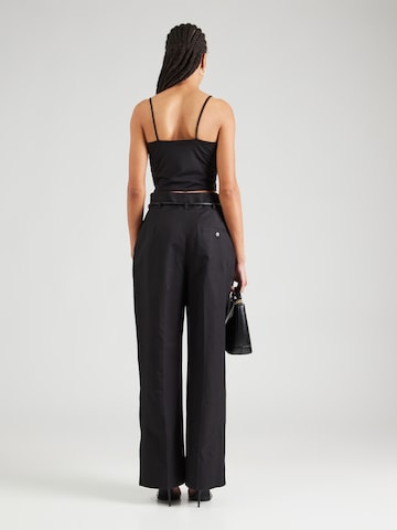 3.1 Phillip Lim - Pierna ancha Pantalón plisado 'ORIGAMI' en negro