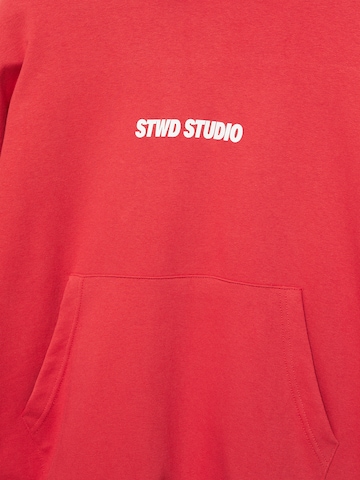 Sweat-shirt 'STWD STUDIO' Pull&Bear en rouge