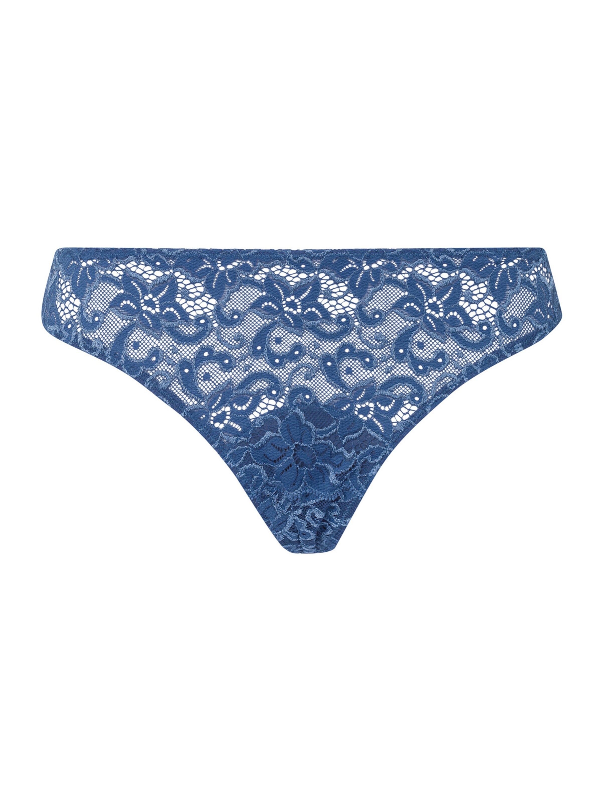 Hanro - Tanga ' Moments ' em azul: frente