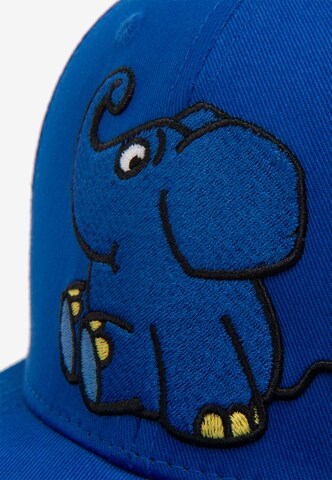 LOGOSHIRT Cap 'Elefant - Sitzt' in Blau
