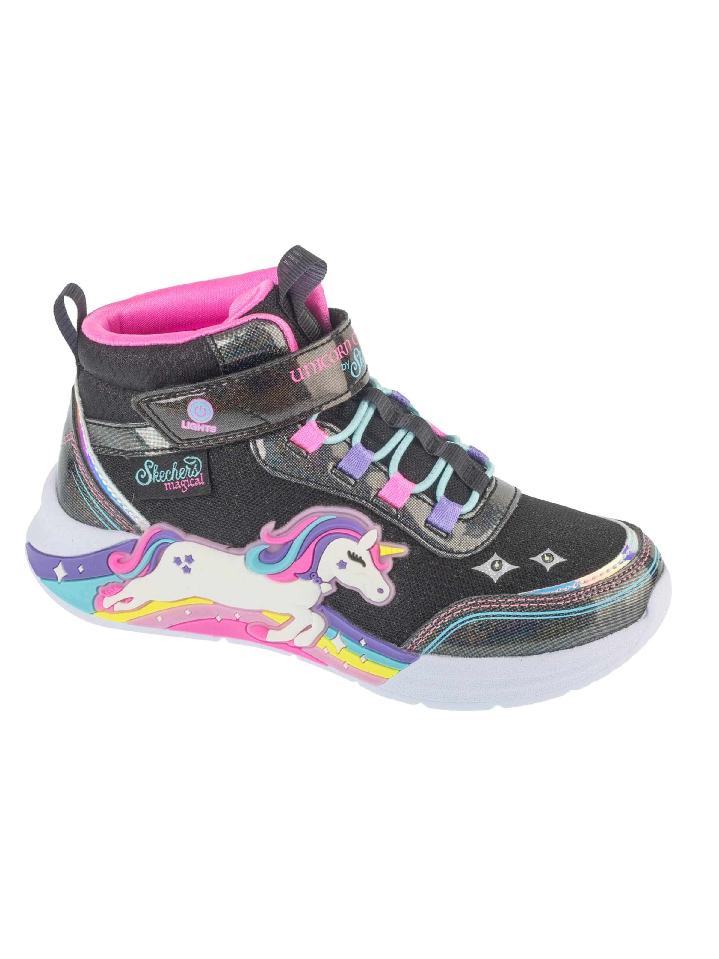 SKECHERS Trainers 'Unicorn Chaser - Jumping Magic' in Black: front