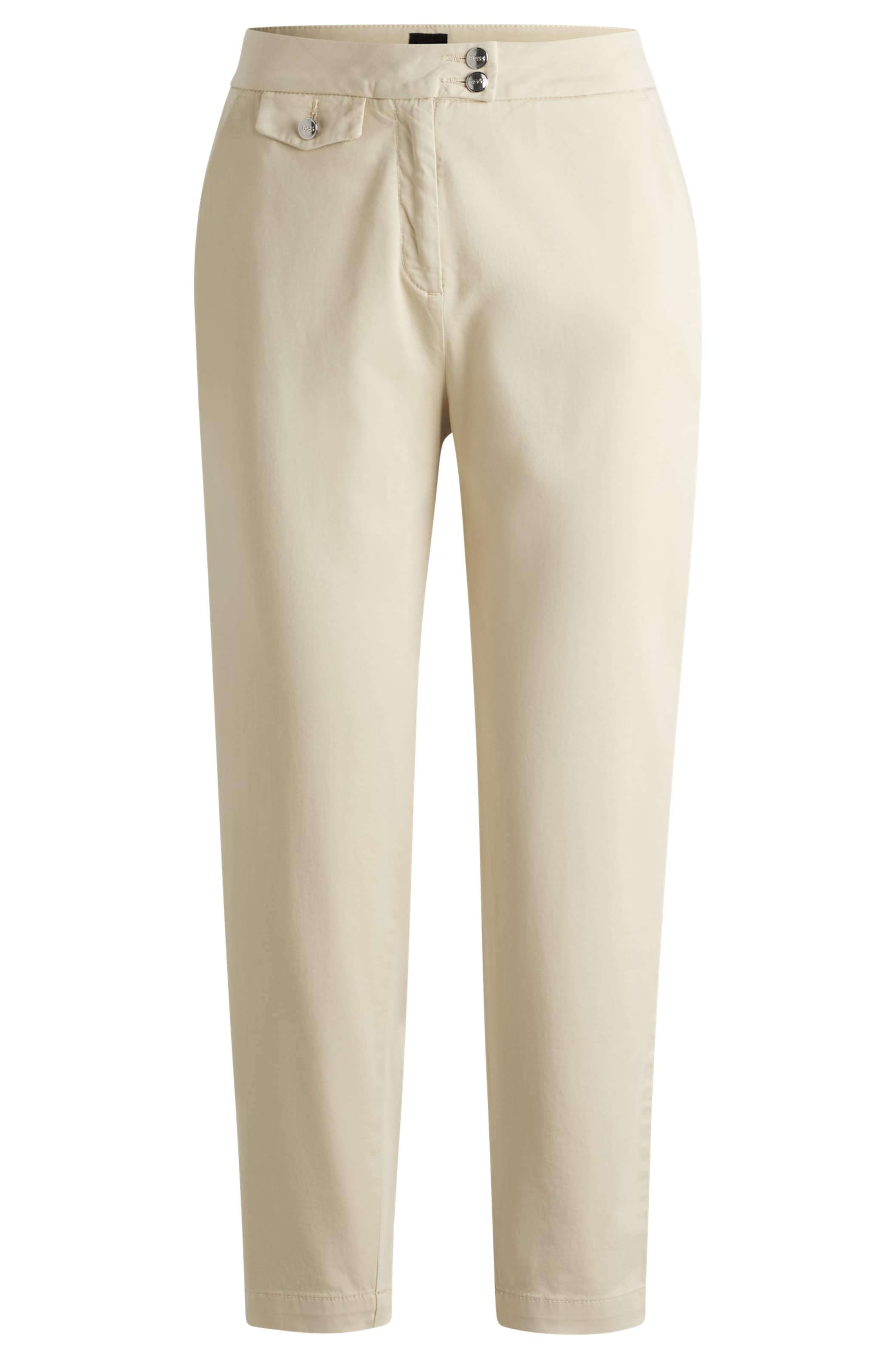 BOSS Loosefit Hose in Beige: Vorderseite