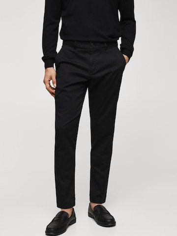 MANGO MAN Regular Pants 'Pharo' in Black: front