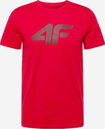 4F قميص عملي بلون أحمر: الأمام