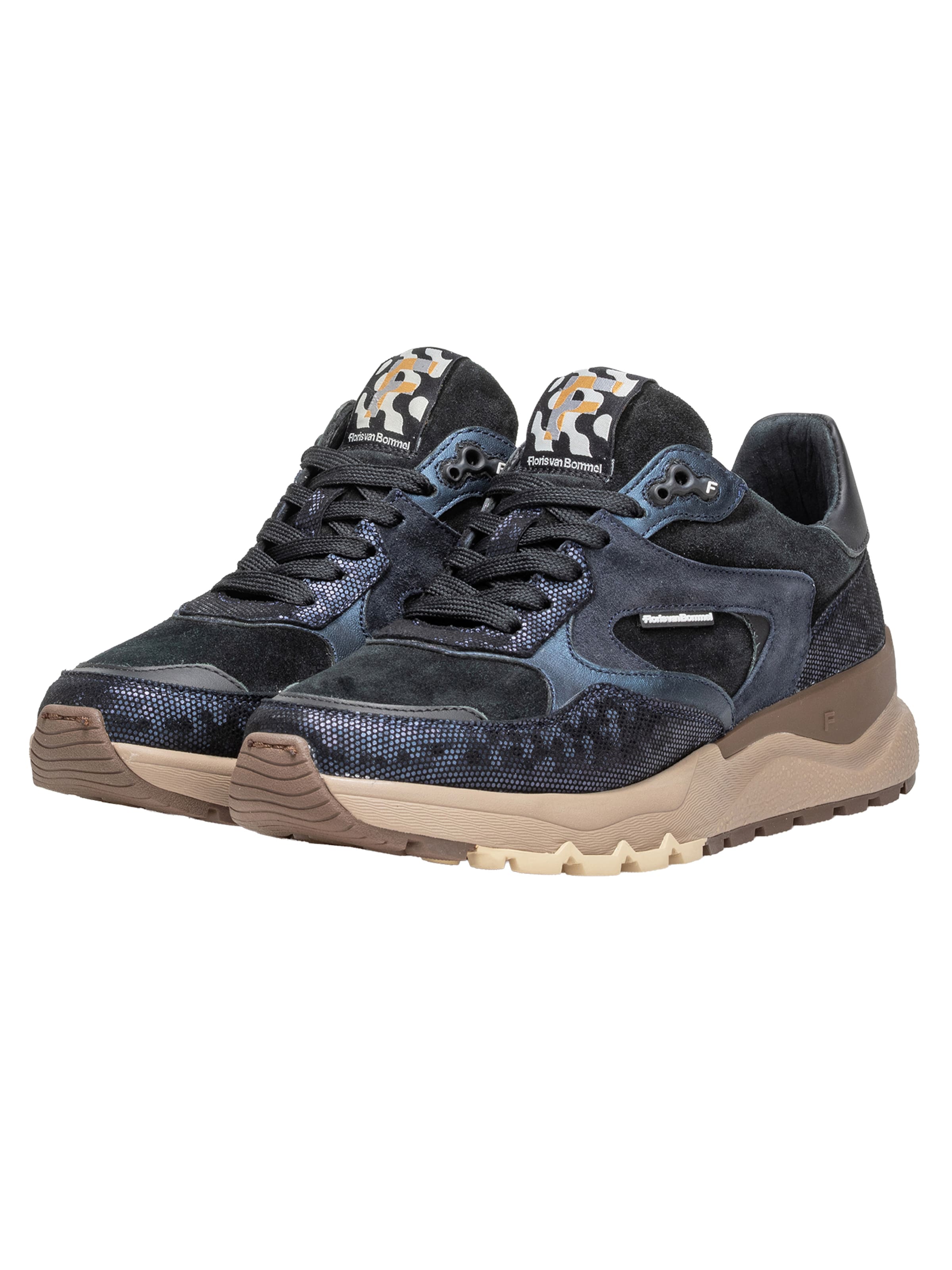 Baskets basses 'Treni 02' Floris van Bommel en bleu