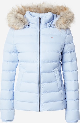 Tommy Jeans Winterjas 'Essential' in Blauw: voorkant