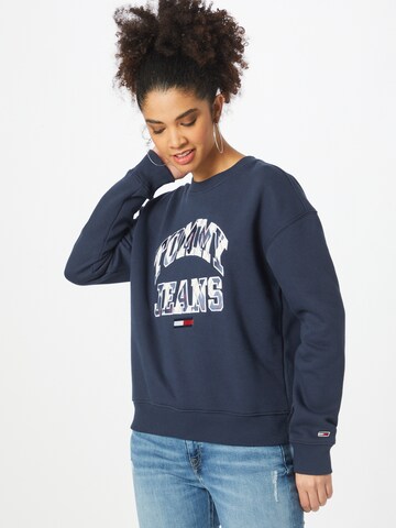 Tommy Jeans Sweatshirt in Blue: front