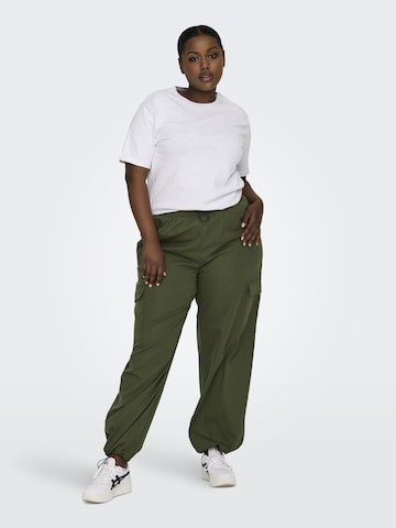 ONLY Carmakoma Tapered Cargo Pants in Green