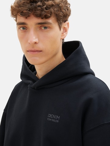 TOM TAILOR DENIM Sweatshirt i sort