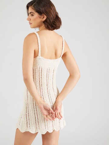 Monki - Vestido de punto en blanco